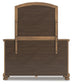 Feddinger King Storage Sleigh Bed with Mirrored Dresser, Chest and Nightstand
