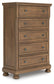 Feddinger King Storage Sleigh Bed with Mirrored Dresser, Chest and Nightstand