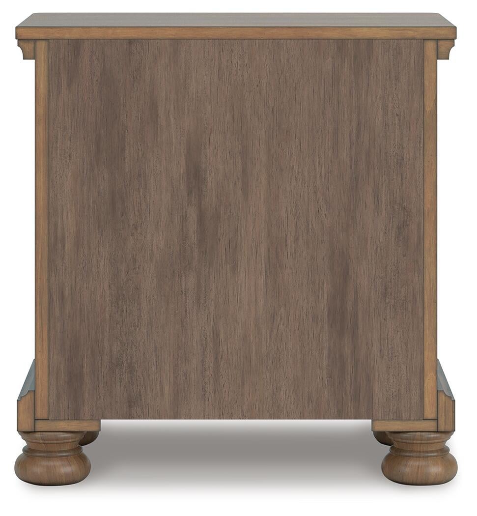Feddinger King Storage Sleigh Bed with Mirrored Dresser, Chest and Nightstand