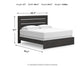 Hollivern King Panel Bed, Dresser and Mirror