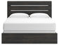 Delmorta King Panel Bed, Dresser, Mirror, Chest and Nightstand
