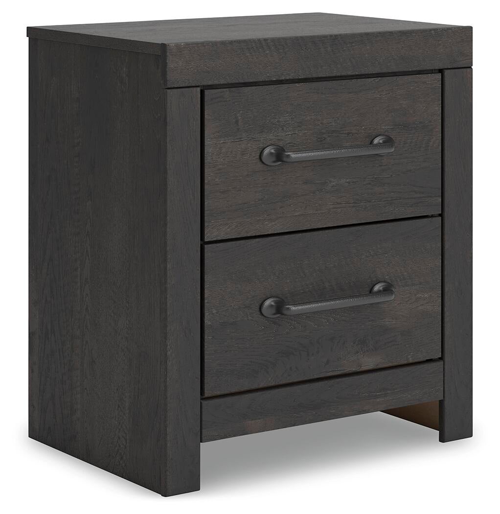 Delmorta Twin Panel Storage Bed, Dresser, Mirror and Nightstand