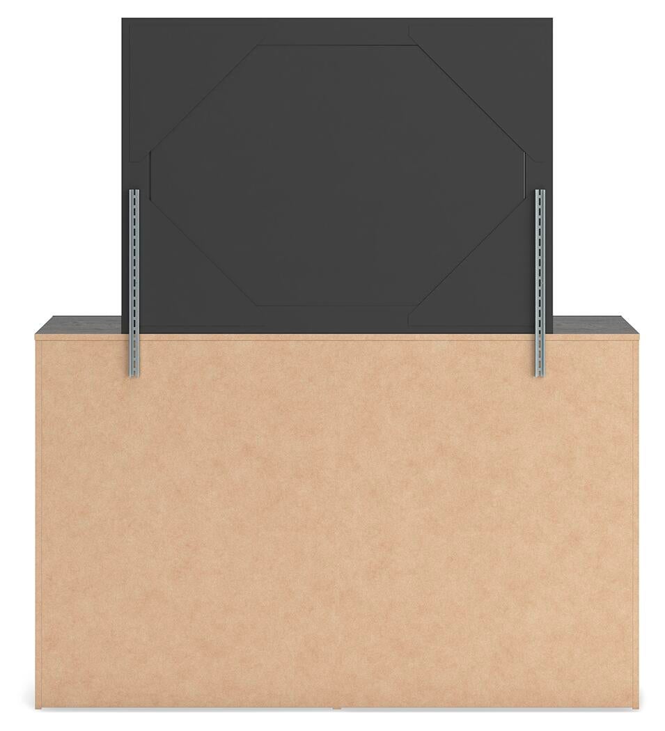 Hollivern Full Panel Storage Bed, Dresser, Mirror and Nightstand