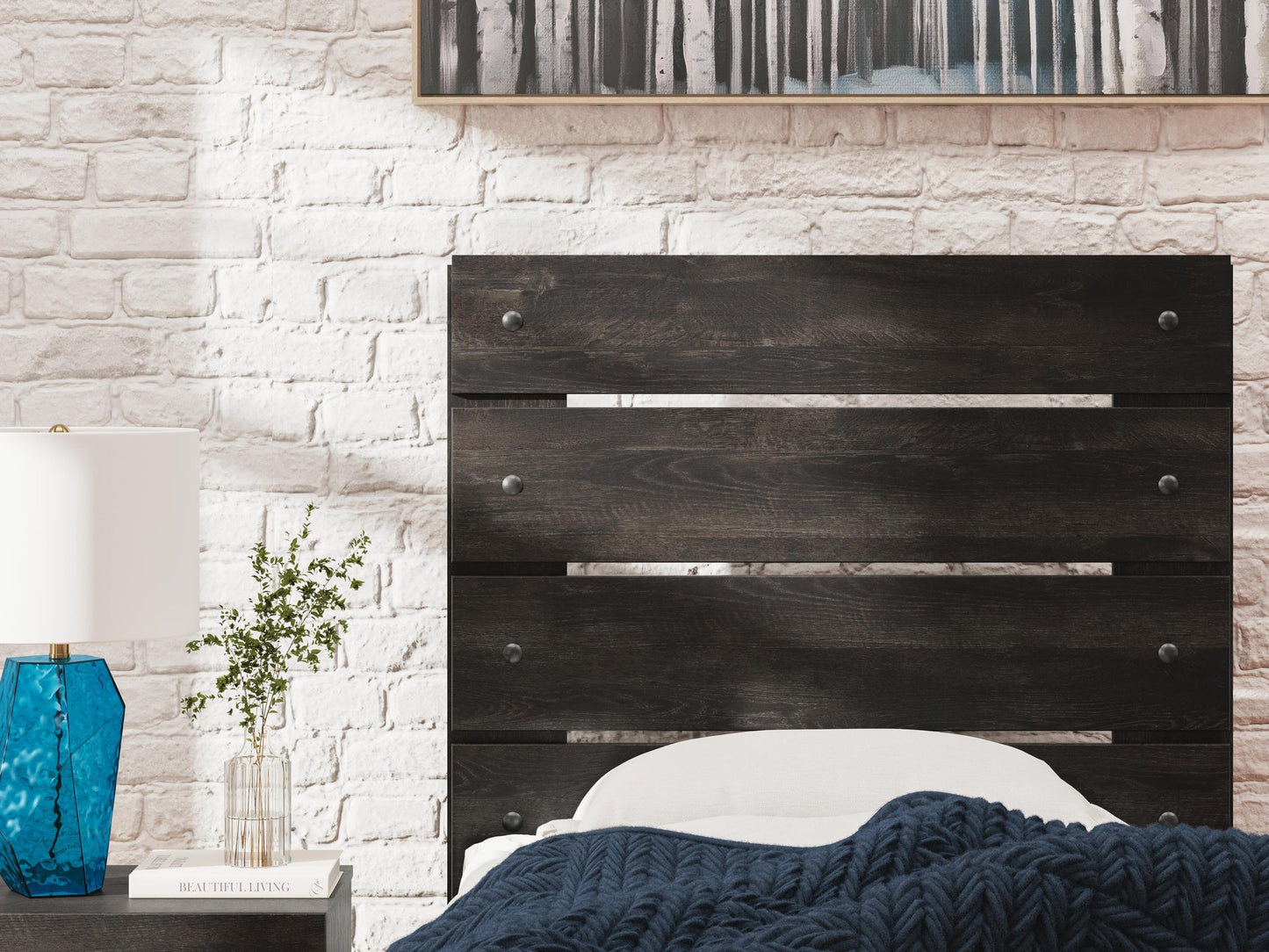 Hollivern Full Panel Storage Bed, Dresser, Mirror and Nightstand