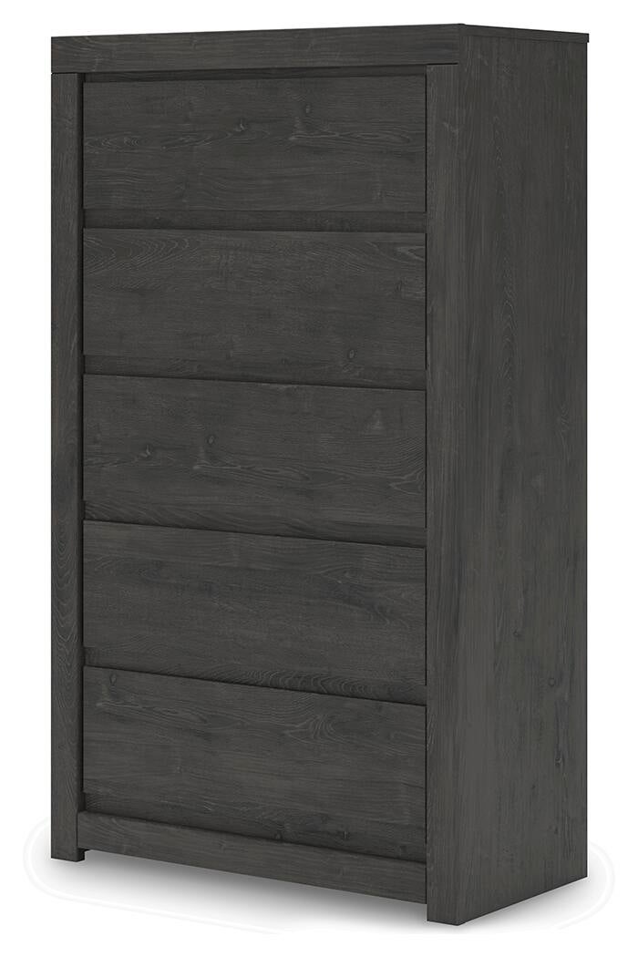 Parlayon Queen Panel Bed, Dresser, Mirror, Chest and Nightstand