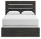 Delmorta Queen Panel Bed, Dresser, Mirror, Chest and Nightstand