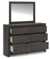 Parlayon King Panel Storage Bed, Dresser, Mirror, Chest and Nightstand