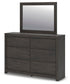 Parlayon King Panel Storage Bed, Dresser, Mirror, Chest and Nightstand