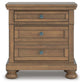 Vandenmore Queen Storage Sleigh Bed with Mirrored Dresser and Nightstand