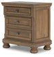 Vandenmore California King Panel Bed with Mirrored Dresser and Nightstand