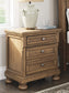 Vandenmore King Panel Bed with Mirrored Dresser, Chest and Nightstand