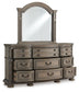 Ardenfield California King Upholstered Sleigh Bed, Dresser, Mirror and Nightstand