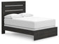 Delmorta Full Panel Bed, Dresser, Mirror and Nightstand