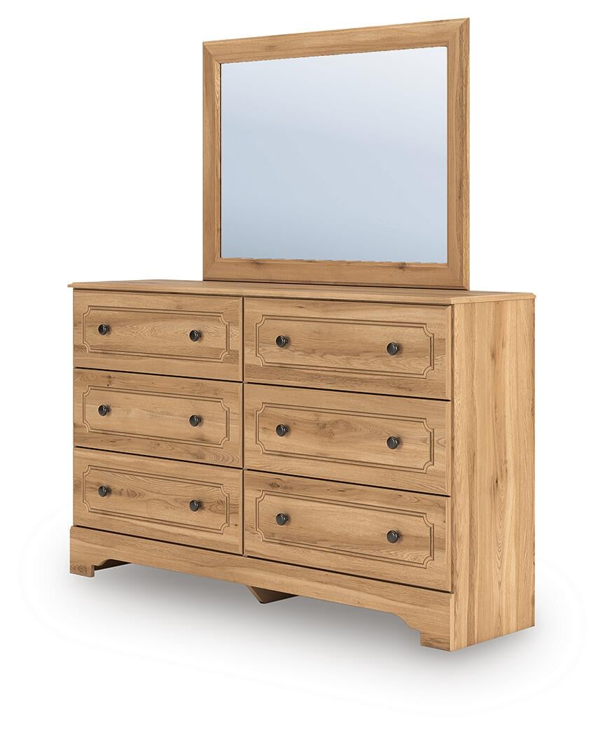 Galletyn Queen Panel Bed with Mirrored Dresser and Nightstand