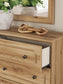 Galletyn King Panel Bed with Mirrored Dresser