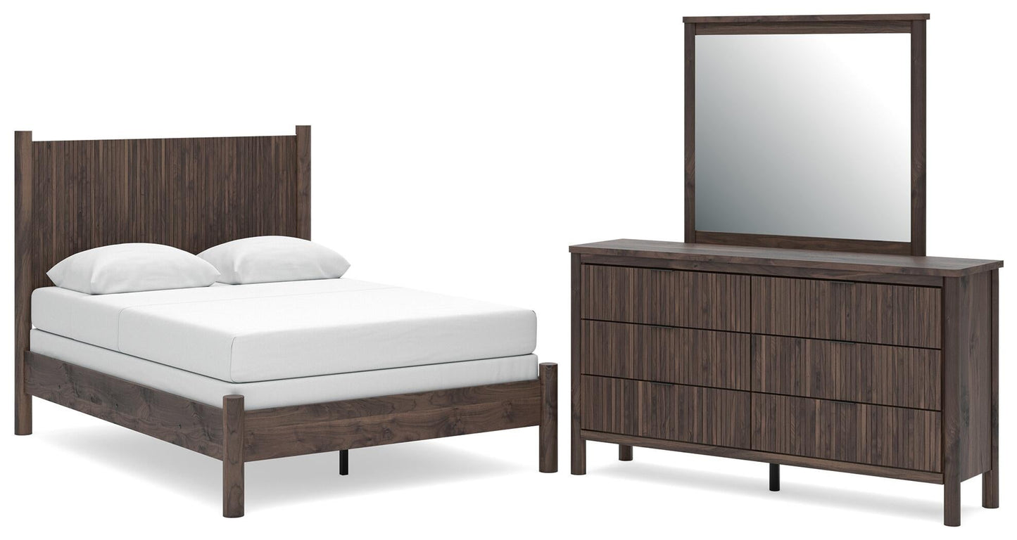 Pamytta Full Panel Bed, Dresser and Mirror
