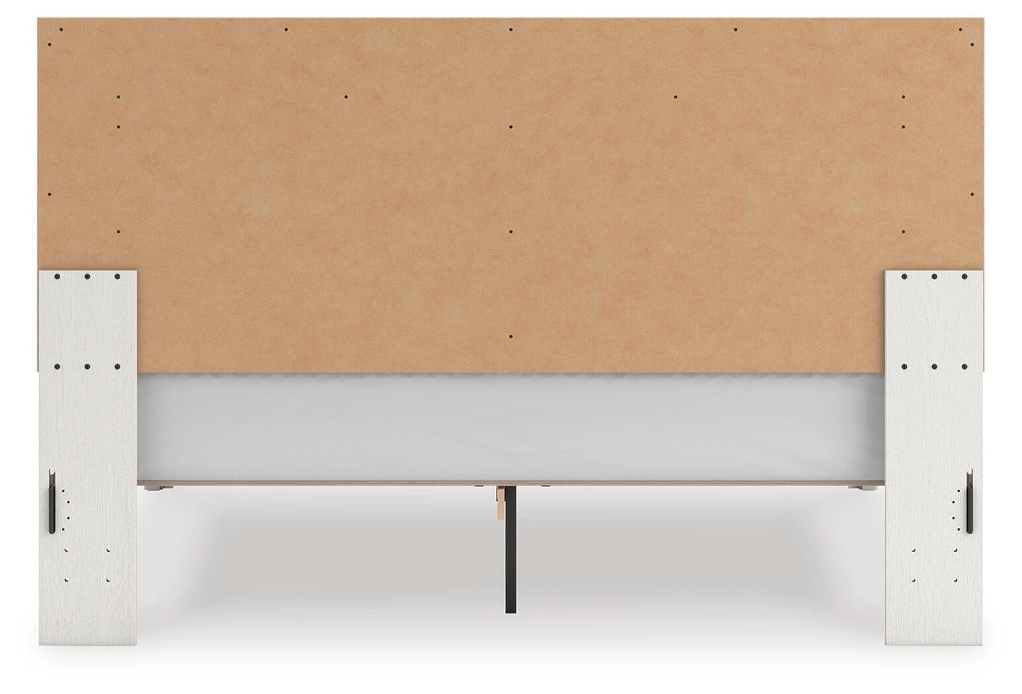 Zuraleus King Upholstered Panel Platform Bed, Dresser and Mirror