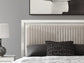 Birmonton Queen Upholstered Panel Bed, Dresser and Mirror