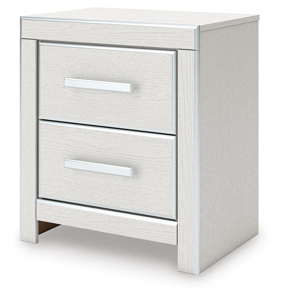 Birmonton Queen Upholstered Panel Platform Storage Bed, Dresser, Mirror and Nightstand