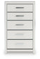 Birmonton Queen Upholstered Panel Platform Bed, Dresser, Mirror, Chest and Nightstand