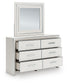 Birmonton King Upholstered Panel Bed, Dresser and Mirror