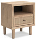 Cielden Queen Upholstered Bed with Roll Slats, Dresser, Mirror and Nightstand