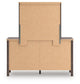 Pamytta Twin Panel Platform Bed, Dresser and Mirror