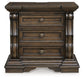 Maylee California King Canopy Bed, Dresser, Mirror and Nightstand