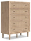 Cielden Full Upholstered Bed with Roll Slats, Dresser, Mirror, Chest and Nightstand