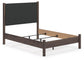 Cadmori Full Upholstered Panel Bed, Dresser, Mirror and Nightstand