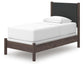 Pamytta Twin Upholstered Panel Bed, Dresser, Mirror and Nightstand