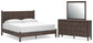 Pamytta King Panel Platform Bed, Dresser and Mirror