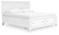Fortman King Panel Storage Bed with Mirrored Dresser and Nightstand