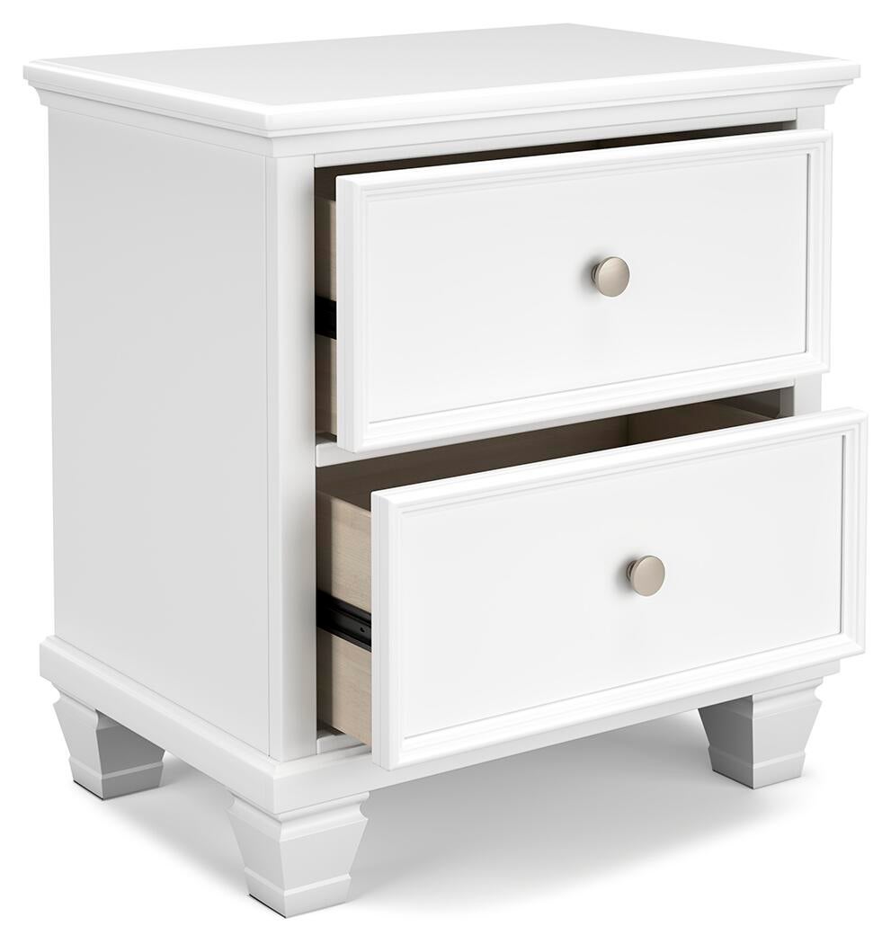 Fortman King Panel Storage Bed with Mirrored Dresser and Nightstand