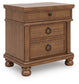 Chadworth King Poster Bed with Mirrored Dresser and Nightstand