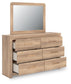 Hollymount King Upholstered Platform Bed, Dresser and Mirror