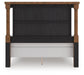 Rowlenstown Queen Poster Bed with Mirrored Dresser and Nightstand