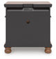 Rowlenstown Queen Poster Bed with Mirrored Dresser and Nightstand