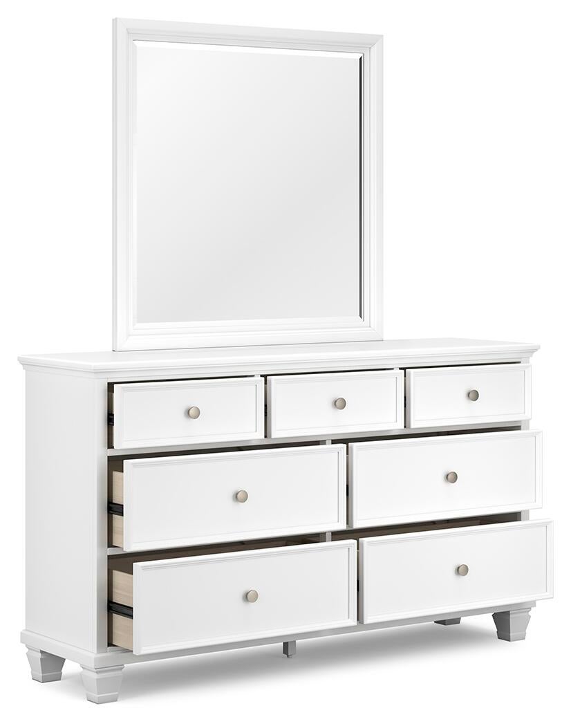 Fortman Twin Panel Storage Bed, Dresser and Mirror