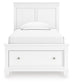 Fortman Twin Panel Storage Bed, Dresser and Mirror