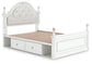 Maylilly Full Upholstered Panel Storage Bed, Dresser, Mirror and Nightstand
