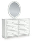 Maylilly Full Upholstered Panel Storage Bed, Dresser and Mirror