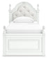 Maylilly Twin Upholstered Panel Storage Bed, Dresser, Mirror and Nightstand