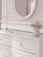 Maylilly Twin Upholstered Panel Bed, Dresser, Mirror and Nightstand